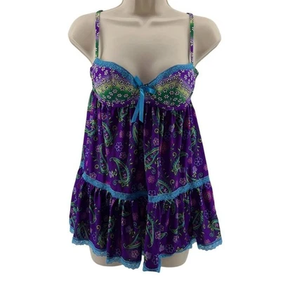 Babydoll para mujer Victoria's Secret colorido estampado floral cachemir 34B Foto 1 de 4