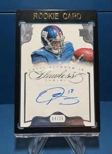 2014 Odell Beckham Jr Flawless Rookie Silver Foil RC On Card AUTO #/25 - Picture 1 of 4