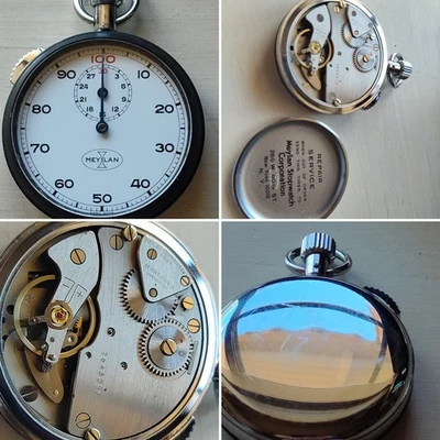 Vintage Meylan Swiss Mechanical 7- Jewel Movement Stopwatch –  WORKS GREAT - Image 1 of 4