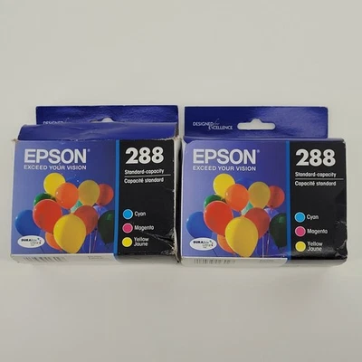 Genuine Epson 288 Color Combo Pack Standard Capacity Cartridge Exp 5/24- 2 Count - Image 1 of 2