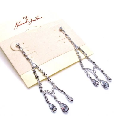 Серьги-капли люстры Kenneth Jay Lane с фианитами - Изображение 1 из 4