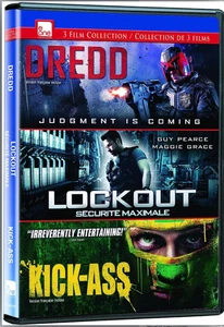3 DVD movie set. Dredd Lockout Kick-Ass Karl Urban Guy Pierce - Bild 1 von 5