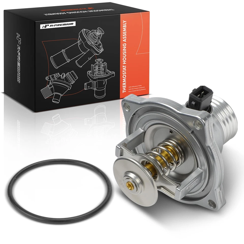 Conjunto de carcaça de termostato líquido de arrefecimento do motor A-Premium para BMW 540i 740i 740iL 105°C - Imagem 1 de 4