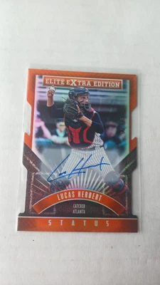 Lucas Herbert Elite Extra Edition Prospects  ROOKIE SSP /10 Auto BRAVES - Image 1 of 2