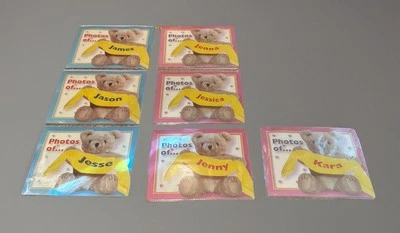 Lote de 7 álbumes de fotos personalizados de plástico para bebés con nombres, contiene 24 fotos de colección Foto 1 de 4