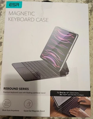 ESR Rebound Series Magnetic Keyboard Case For iPad Pro 12.9/Air 13 Black - Image 1 of 4