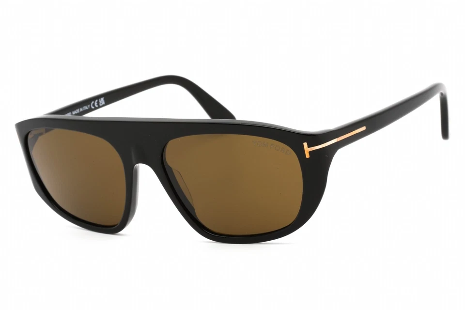 Gafas de sol TOM FORD EDWARD-02 FT1002 01J marco negro lentes marrones 58 mm Foto 1 de 4
