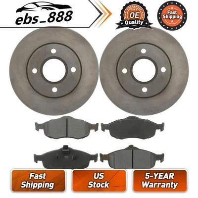 Front Brake Rotors Brake Pads Brake Kit fits Mercury Mystique 2.0L 1995-2000 - Image 1 of 4