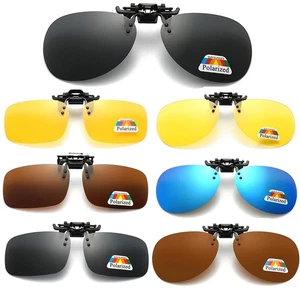 Clip On Sunglasses Over Prescription Glasses Polarized Flip-Up Sun Glasses UV400 - Picture 1 of 19