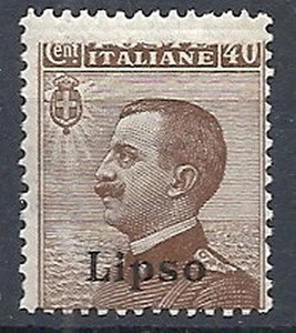 1912 EGEO LIPSO EFFIGIE 40 CENT VARIETà STAMPA MANCANTE ALTO MNH ** - RR12617 - Picture 1 of 1