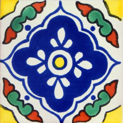 Mexican Tile Folk Art Handmade Talavera Backsplash Handpainted Mosaic # C014 - Image 1 of 2