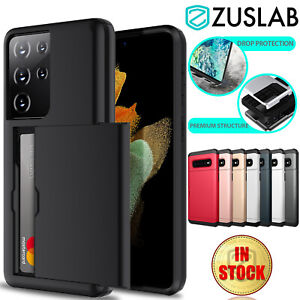 Galaxy S21 Plus Ultra Case ZUSLAB Wallet Card Holder Shockproof Slim For Samsung