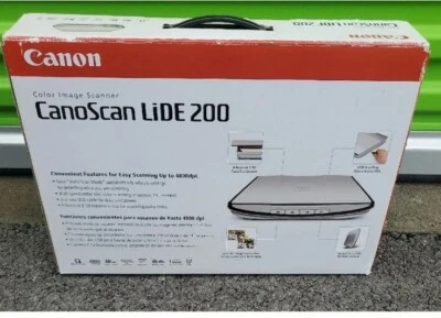CanoScan LiDE 200 Flatbed Color Image Scanner USB Cable Box USB Powered - Image 1 of 4