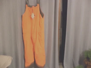 NEW MEN'S SZ.3XL MOSSY OAK INSULATED WATERPROOF ORANGE BIB JUMPSUIT NWT - Picture 1 of 6
