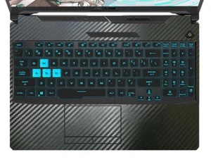 2-pack Black Palmrest Vinyl Sticker Protector for Asus FX505 FX506 FA506 TUF506 - Picture 1 of 3