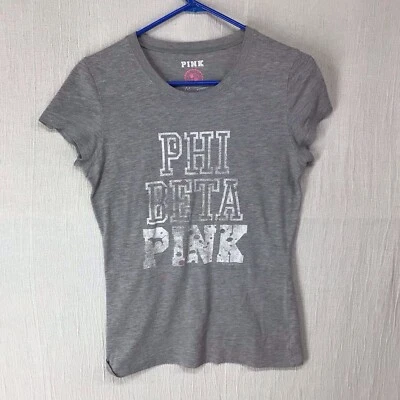 Camiseta sin mangas Victoria Secret Phi Beta rosa color gris medio Foto 1 de 4