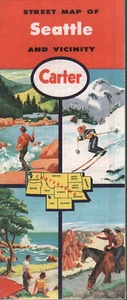 1960 Carter Road Map: Seattle NOS - Picture 1 of 1