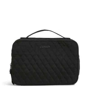 Vera Bradley Large Blush & Brush Makeup Case Classic Black Microfiber NWT Travel - Picture 1 of 2