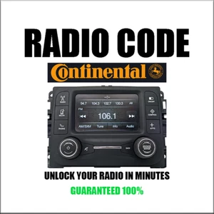 CONTINENTAL 330 VP1 VP2 RADIO CODE DG CZECH MODELS SECURITY PINCODE SERVICE - Bild 1 von 6