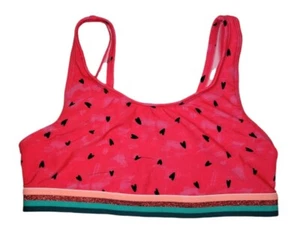 Cat & Jack Girls M (7/8) Pink with Black Hearts Swim Top - Picture 1 of 5