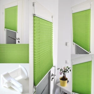Jalousie Klemmfix PLISSEE Fenster Türe Faltrollo Rollo Sichtschutz m Klemmträger - Bild 1 von 10