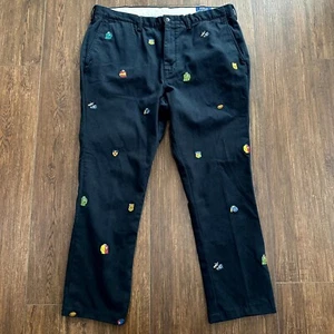 Polo Ralph Lauren Herren blau 100 % Baumwolle bestickt gerades Bein Hose GR 36 X 32 - Bild 1 von 11