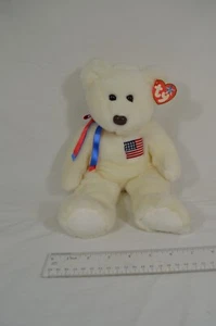 TY Libearty Beanie Buddy TY Beanie Baby LIBEARTY 14" T20 - Picture 1 of 11