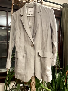 Madewell Breezewoven Larsen Blazer Linen Blend Size XXS, New With Tags - Picture 1 of 4