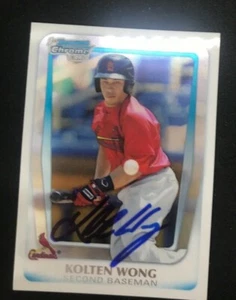 Kolten Wong Cardenales de San Luis Autografiado FIRMADO 2011 BOWMAN CROMO a - Imagen 1 de 1
