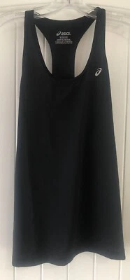 Camiseta sin mangas Asics Emma para mujer espalda cruzada cuello redondo negra- S/P para correr poli nueva con etiquetas Foto 1 de 4