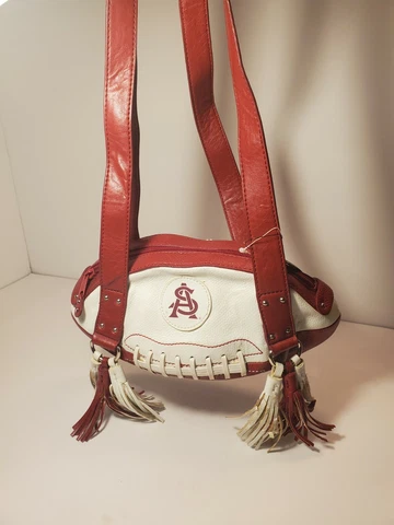 W/ Tag r25 ASU Logo Football Sports Purse NCAA Red/White Shoulder Bag Light Use Cover