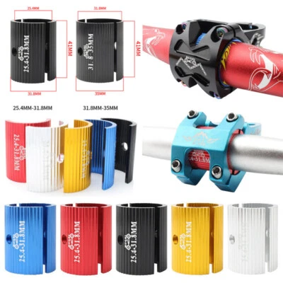 Aperture 25.4-31.8mm 31.8-35mm Bicycle Handlebar Conversion Shim Aluminum Alloy - Image 1 of 4