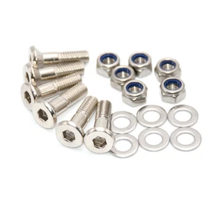6Pcs Motociclo universale M8 in acciaio inossidabile dado bullone kit scooter - Picture 1 of 8