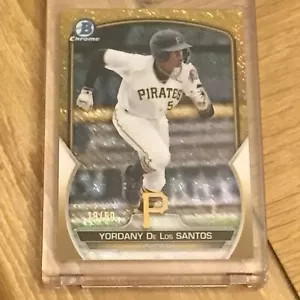 2023 Bowman Chrome - Yordany De Los Santos BCP-121 / 50 Gold Shimmer Refractor - Picture 1 of 2