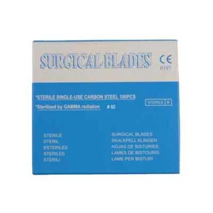 # 60 Carbon Steel Blades / Sterile (Count 100) - Picture 1 of 1