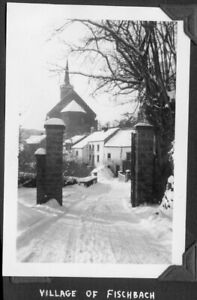 Jan 26 45 WWII 42nd FH 2nd PL Army nurse's Fischbach Luxembourg Photo village