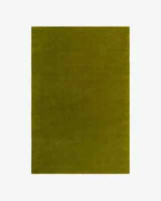 Tufted Wool Plain Area Rug Green Carpet Modern Living Handmade 100% Room Bedroom - Image 1 of 4