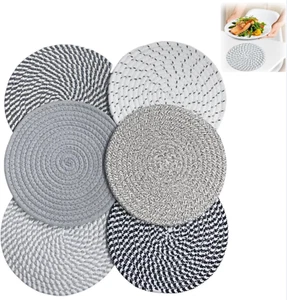 Trivets for Kitchen Worktops, Non Slip round Table Mats, Hot Pot Holders Cup Pl - Picture 1 of 12