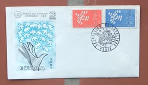 FRANCE EUROPA SET  1961 DOVES COUNCIL OF EUROPE BLUE MARQUIES DEPOSEE CACHET FDC - Picture 1 of 1