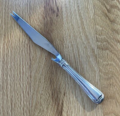 VINTAGE GORHAM SILVER HANDLE BAR KNIFE OPENER OLIVE PICK Stainless Balde - Imagem 1 de 4