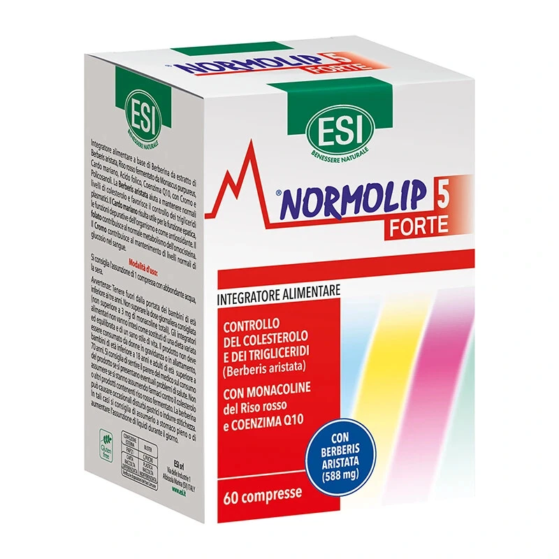 ESI Normolip 5 FORTE - 60 Compresse, Adatto Ai Vegani - Integratore Colesterolo - Immagine 1 di 1
