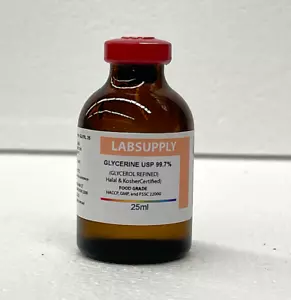 GLYCERINE (GLYCEROL) 25ml, 99.7%MIN USP/BP FOOD GRADE REFINED PURE HALAL - Picture 1 of 1