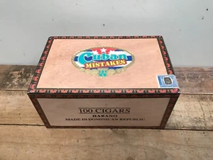 Large Cigar Box Wood DOMINICAN REPUBLIC 10 1/2" x 6 1/2" x 5" - Picture 1 of 10