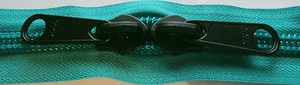 YKK Nylon Coil Zipper Tape # 10 Peacock 5 yards with 10 Black Zipper Sliders - Picture 1 of 1