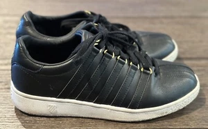 K-Swiss Black Womens Size 9 Leather Sneakers Shoes 93803 - Picture 1 of 6