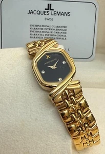 Classy Women's Watch Jacques Lemans Swiss Made 10 Micron Gold Plated - Picture 1 of 6