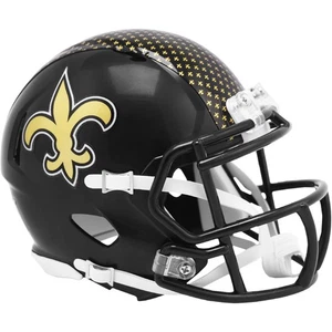 New Orleans Saints Black Alternate 2022 Riddell Speed Mini Football Helmet - Picture 1 of 1