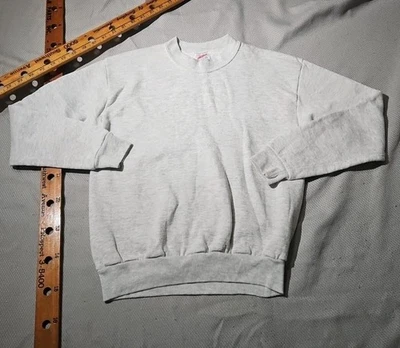 Sudadera Vintage Jerzees Juvenil Grande 14-16 Gris Blanco Cuello Redondo Pullover EE. UU.  Foto 1 de 4