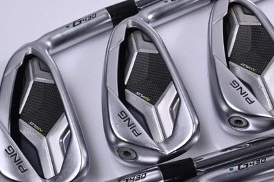 Ping G430 Irons / 5-PW / Green Dot / Regular Flex Ping AWT 2.0 Shafts - Image 1 of 4