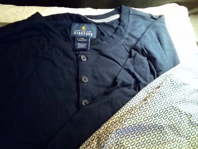 Conjunto PJ masculino XXL*****Stafford conjunto de pijama roupa de dormir ajuste regular mistura de algodão  - Imagem 1 de 4